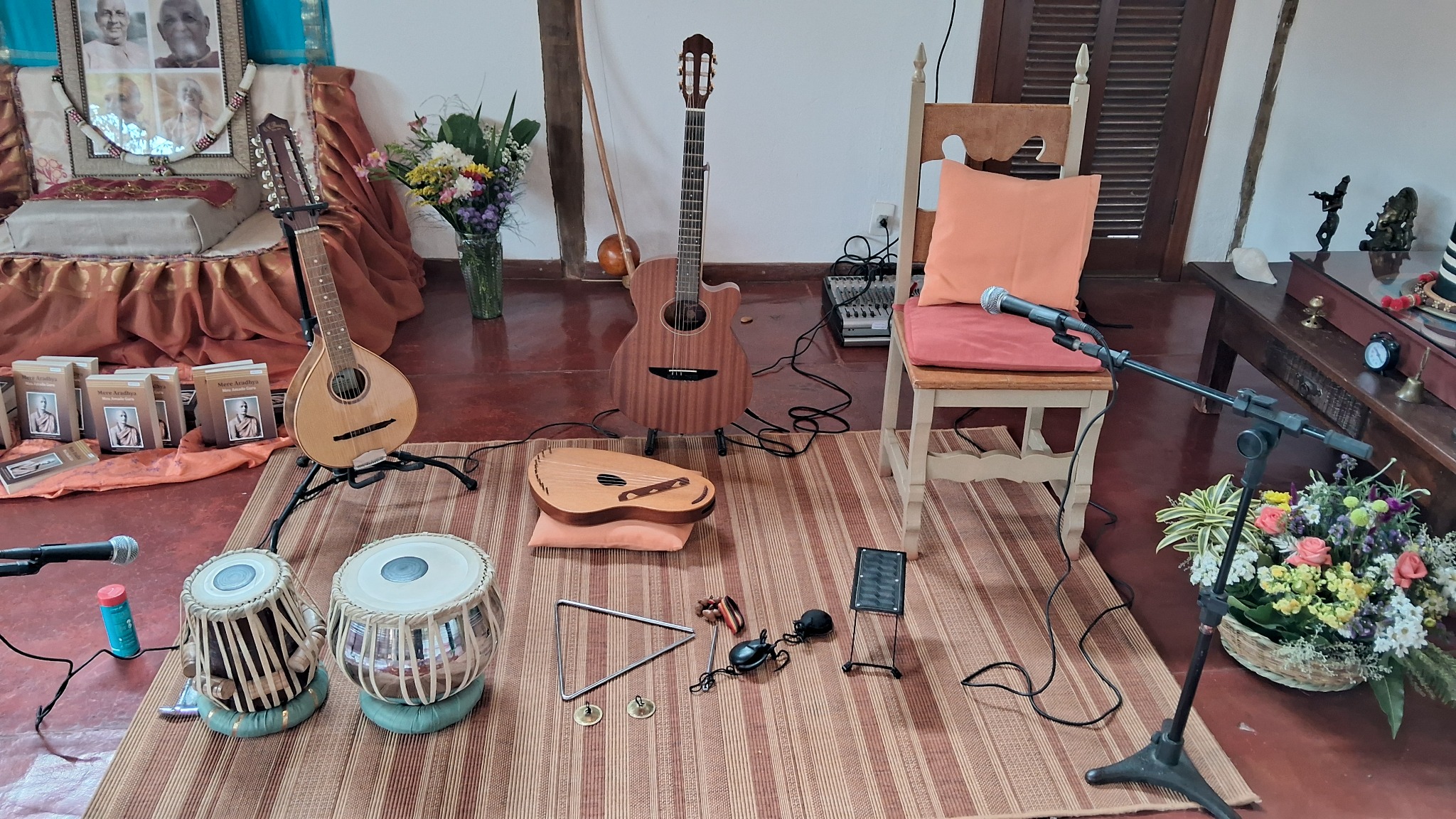 Solar instruments prepared for a session